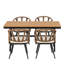 Ensemble contemporain d'extérieur avec chaises en rotin PE et table en bois plastique