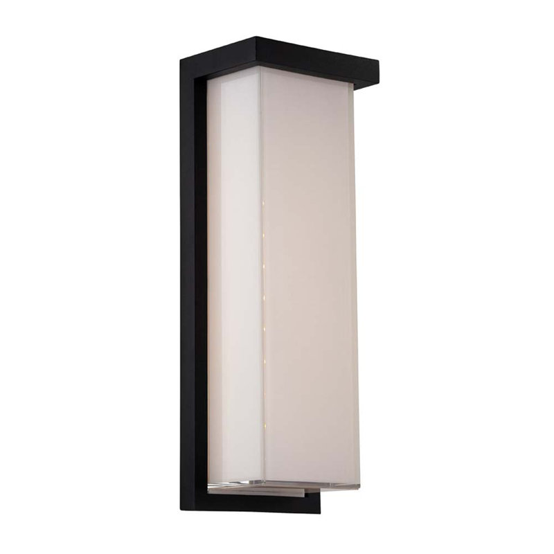 Ledge Wall Light, Black, 8" H x 6" W x 4" D, 2700K