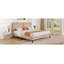 Lit de chambre simple à lit moelleux simple et moelleux avec dossier confortable-130839933