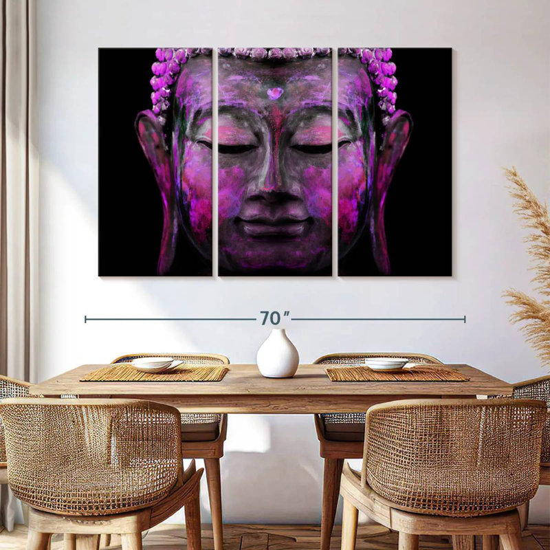 Adella Purple Buddha, 42" H x 65" W
