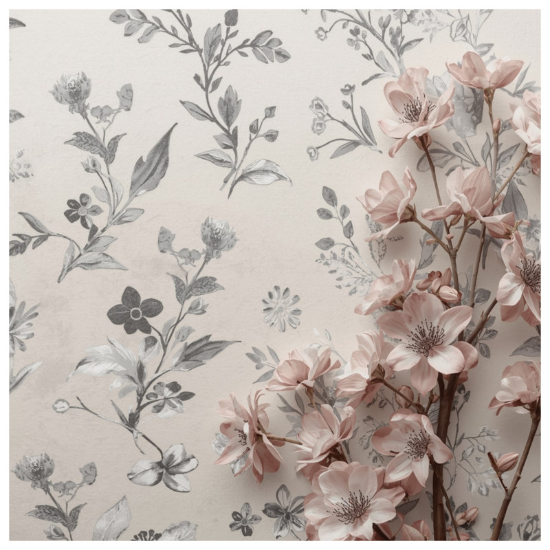Couvertures de branches de cerisier rose, 60in W x 80in H