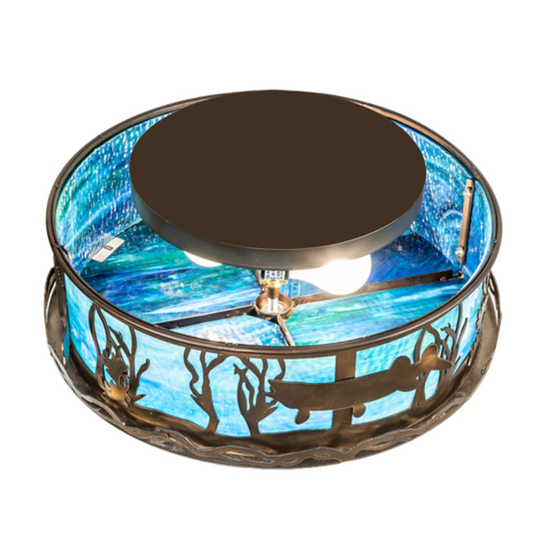 Bass and Pike 2 - Light Semi Flush Mount