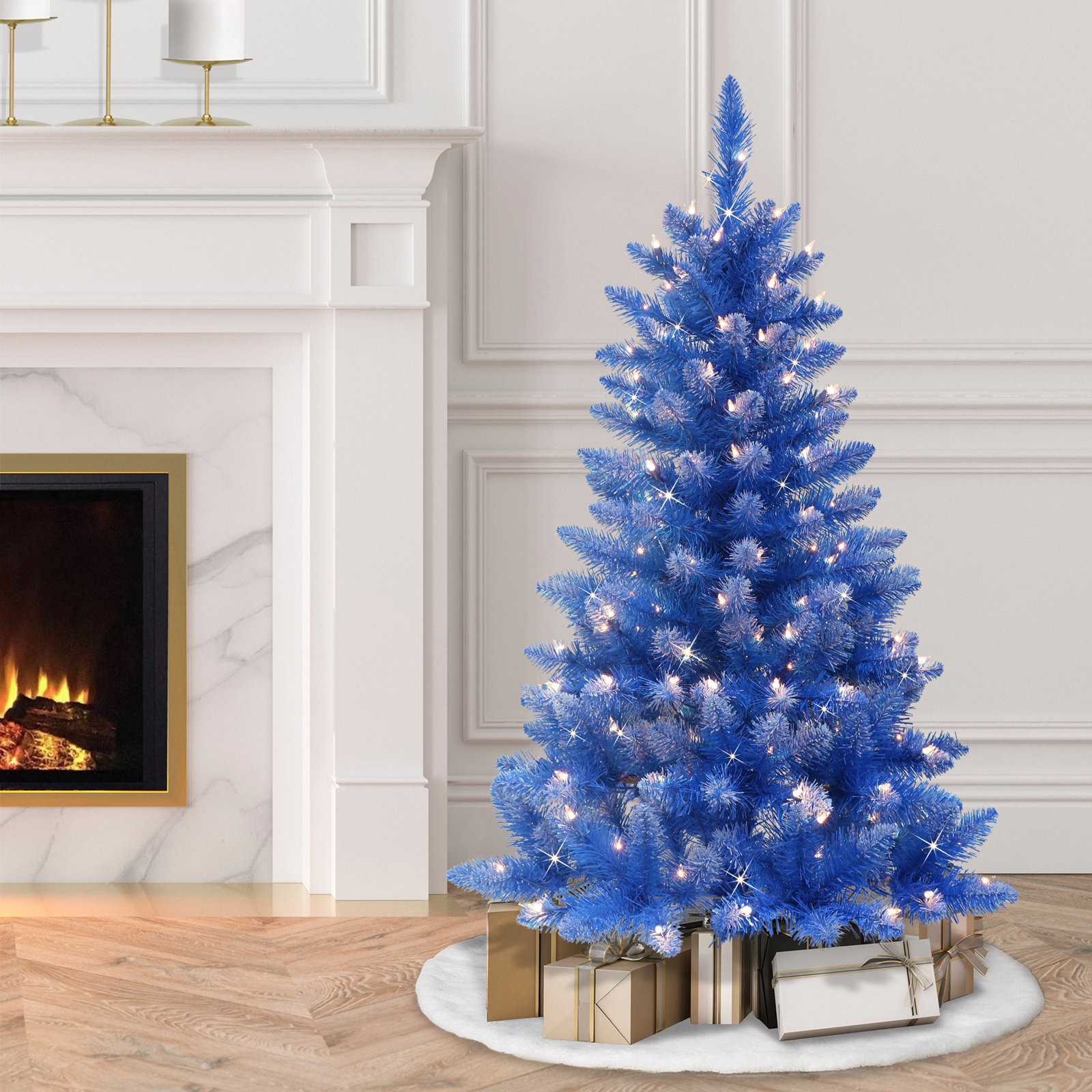 48' Lighted Artificial Spruce Christmas Tree
