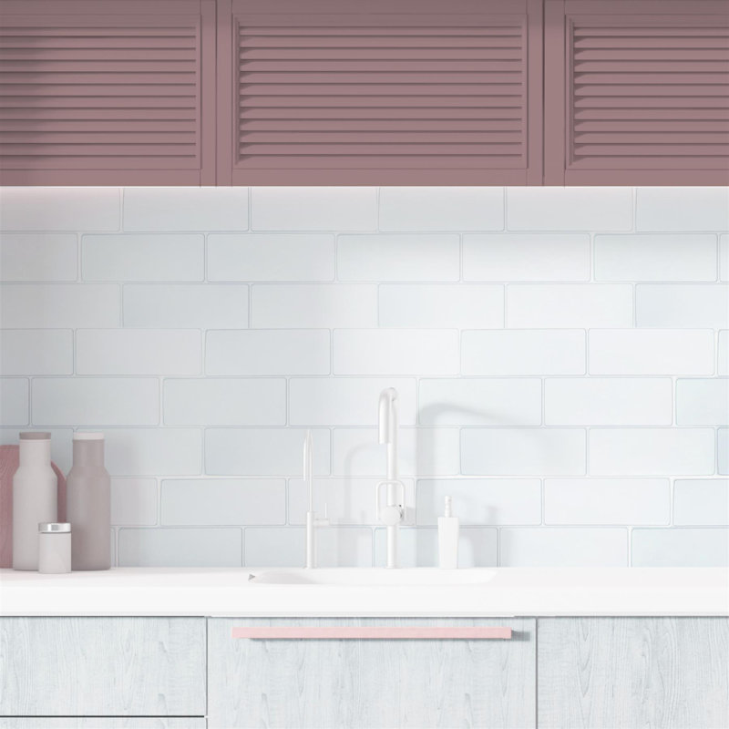 6.1'' W x 12'' L PVC Peel and Stick Subway Tile