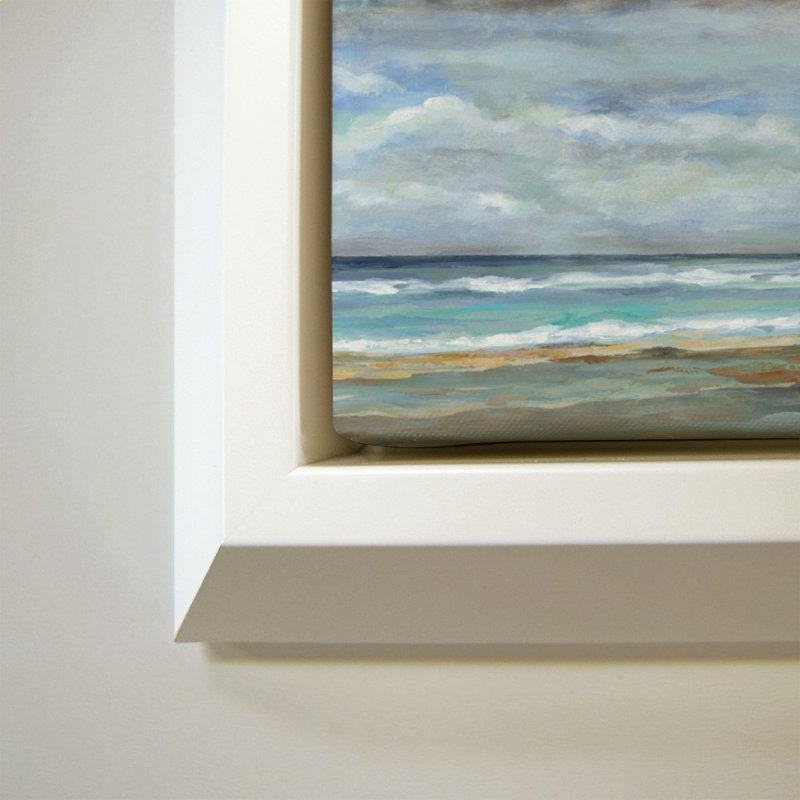 Bord de mer par Silvia Vassileva - impression sur toile, H 24 po x l 34 po, Blanc