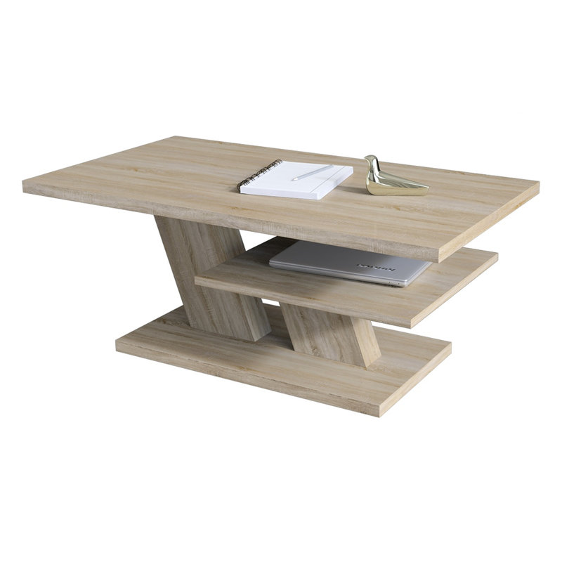 Cliff Pedestal Coffee Table, Sonoma Oak