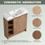 Armoire de meuble-lavabo autoportante 30 po - Lavabo en céramique et fermeture en douceur-118095266