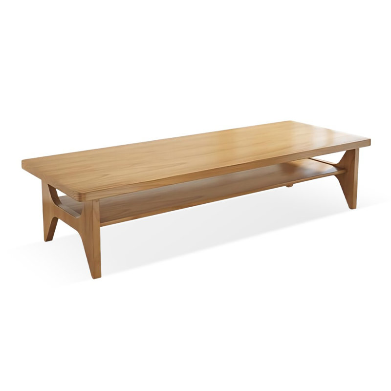 Bureau rectangulaire en bois massif Burlywood, H 30,71 po x l 94,49 po x P 39,37 po