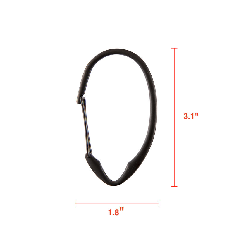 Zinc Shower Curtain Hook, Black