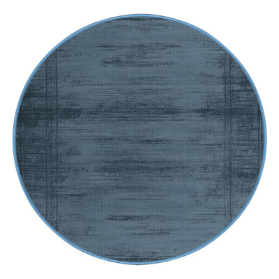Machine Washable Abstract Blue Area Rug