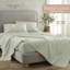Draps 100% coton Whisper Organic - très grand californien - draps de lit certifiés biologiques Gots avec poches profondes et tissage de satin respirant et confortable qui devient plus doux à chaque lavage - ensemble de luxe 3 pièces (très grand californien - vert pastel)-117278027-117278023