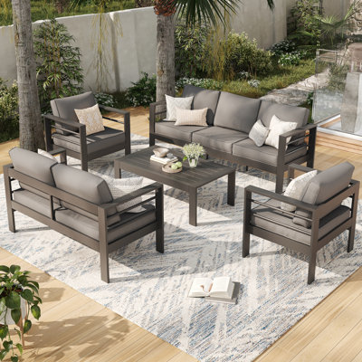 Gloretta 7 - Person Outdoor Seating Group with Cushions by Latitude Run
