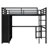 Multi-Functional Loft Bed Frame With Built-In Wardrobe, Desk And Storage Shelves, Perfect For Space-Saving And Comfortable Living