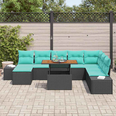 Ensemble de canapé de jardin avec rangement 9 pièces vidaXL