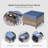 An Outdoor Patio Coffee Table & Two Ottomans