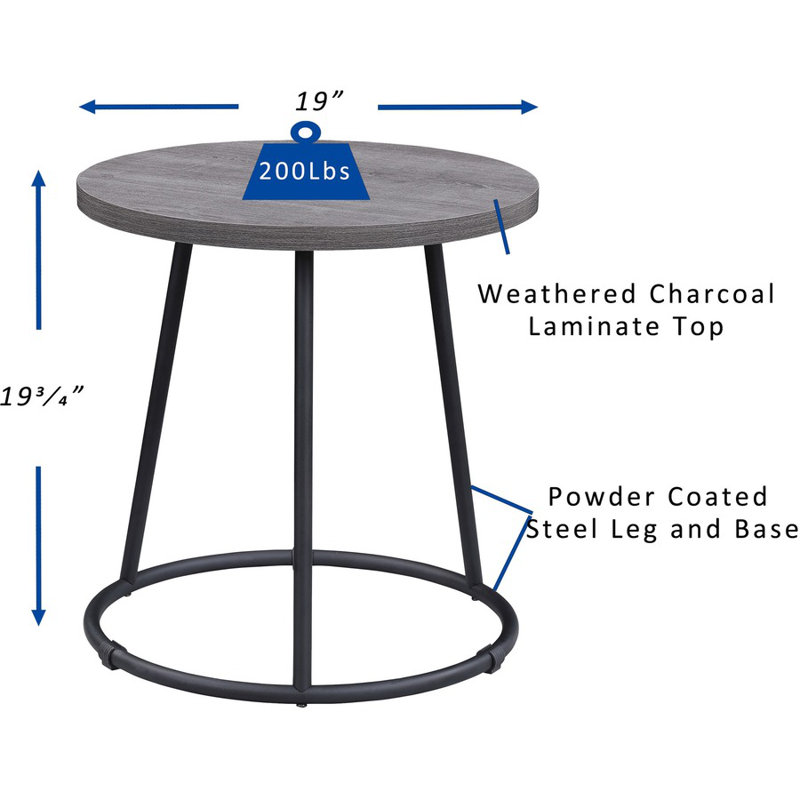 End Table, Gray