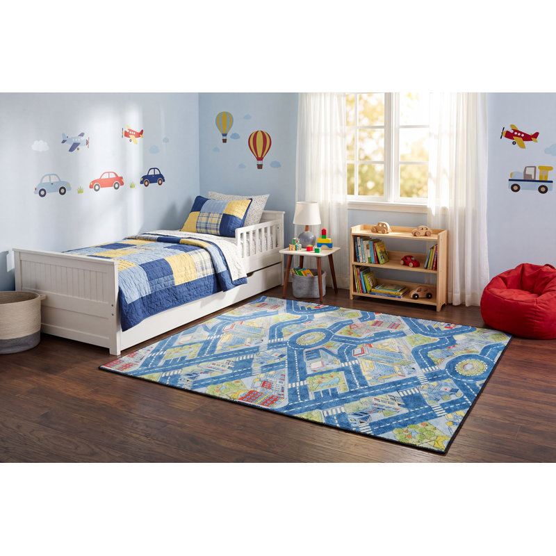 Trym Rectangle Machine Woven Polyester Rug, Rectangle 3' x 5'