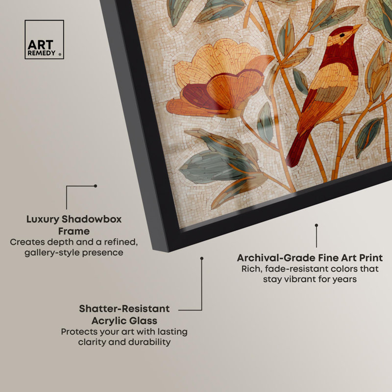 Tapisserie de Tesserae, H 21 po x l 17 po, Noir