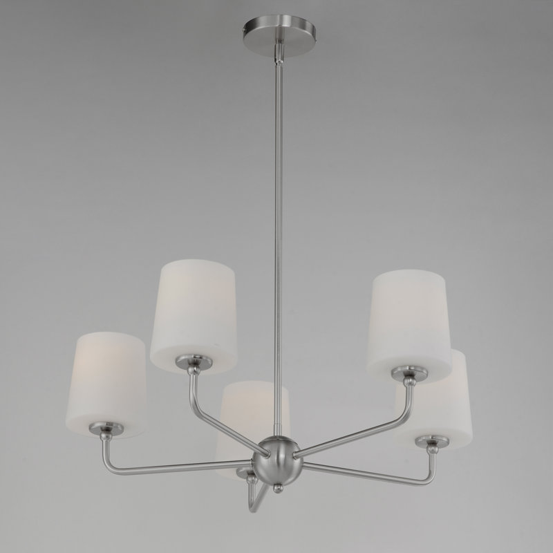Areia 5 - Light Dimmable Classic / Traditional Chandelier, Satin Nickel