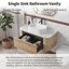 Wall Mounted Single Double With Engineered Marble Top-1607928389