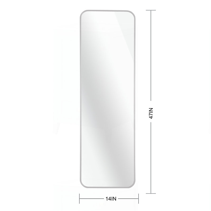 Miroir 47 po x 14 po, Argent argent