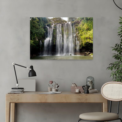 Waterfall In A Forest Llanos De Cortez Waterfall La Libertad Gulf Of Papagayo Guanacaste Costa Rica Abstract Contemporary Forest Landscape Art