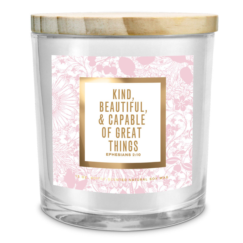 Fresh Scented Jar Candle with Glass Holder