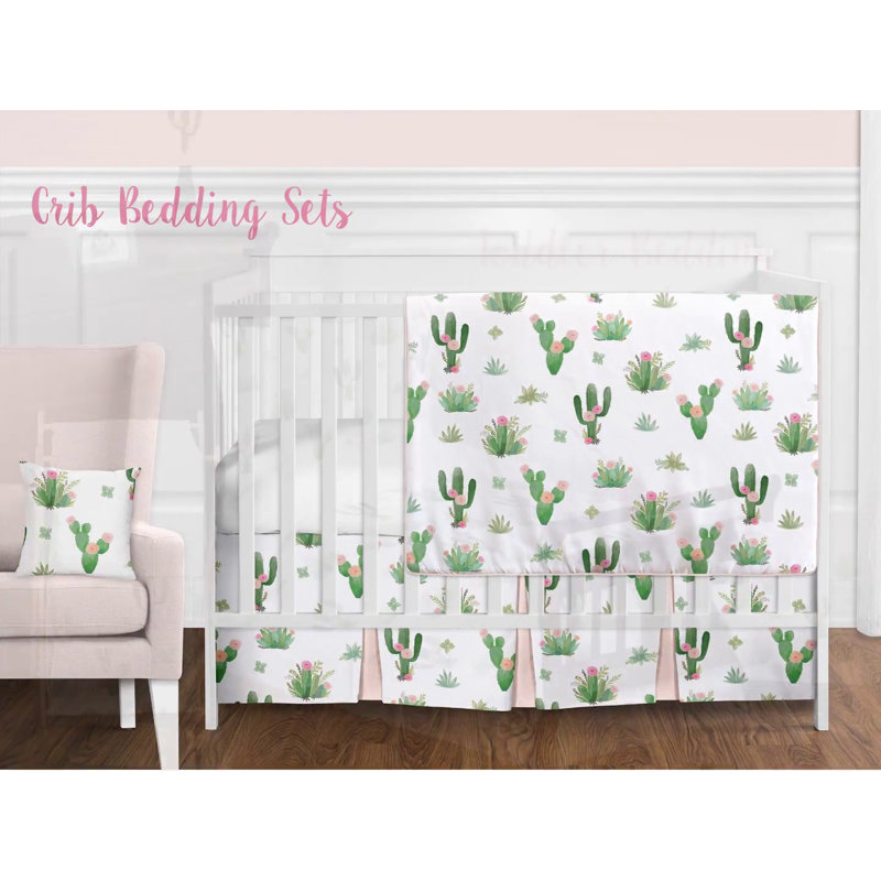 Cactus Floral Pink and Green Microfiber Window Valance