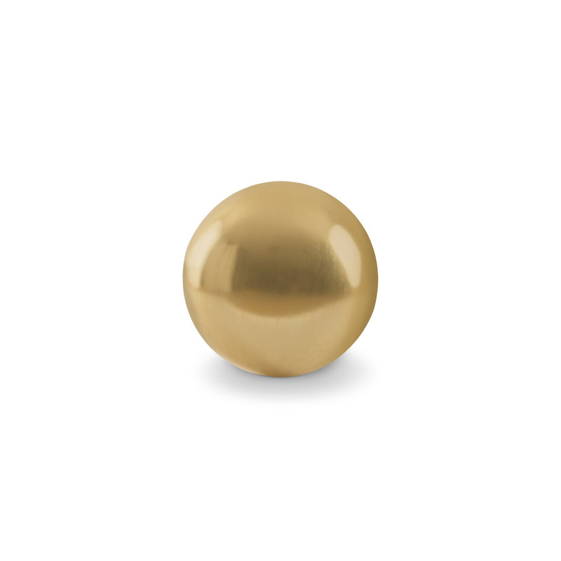 Floor Ball Sculpture, Gold Leaf, 13" H x 13" W x 13" D