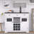 Coffee Wine Bar Cabinet With 3 Drawer-1996919018