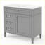 Meuble-lavabo autoportant moderne avec lavabo supérieur et 2 tiroirs-2131471357