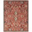 Coral Hand-Knotted Wool Symmetrical Floral Medallion Geometric Modern Contemporary Carpet Rug-1543579740