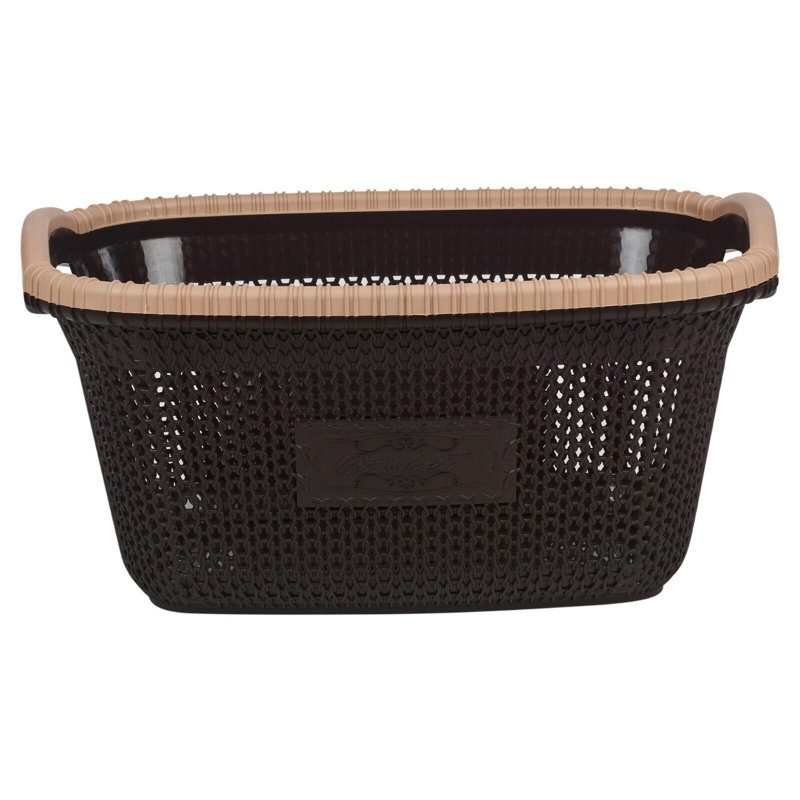 Rebrilliant Plastic Decorative Basket, Brown
