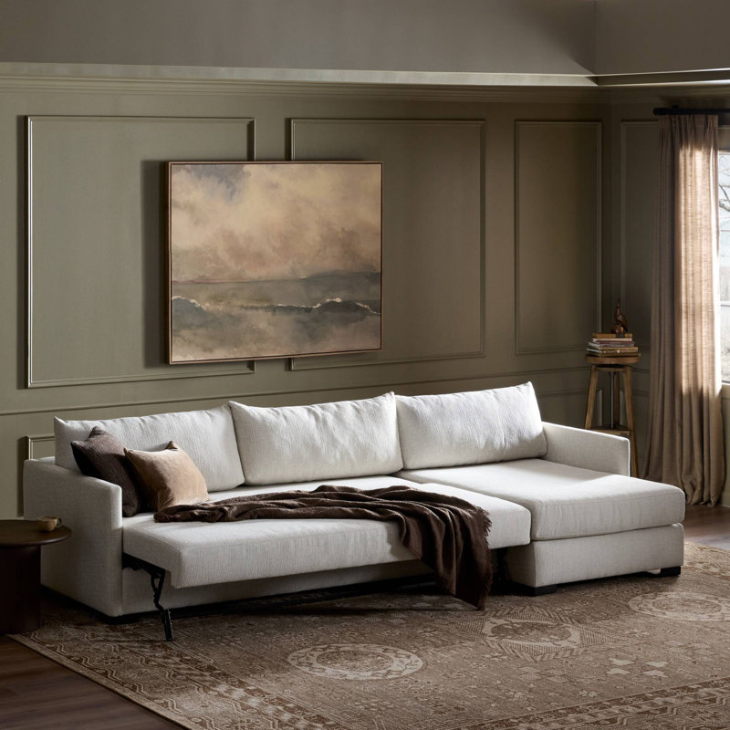 Wickham Chaise Sectional, 35" H x 126.5" W x 61" D, Right Arm Facing W/Storage
