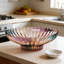 Grand bol à fruits en cristal avec motif floral élégant - Décoration de cuisine durable sans plomb pour les fruits, les collations et la présentation de la maison-1828008607