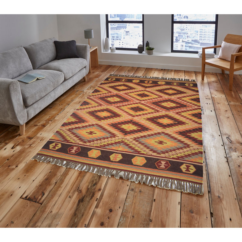Berengere Geometric Hand Woven Indoor / Outdoor Area Rug, Rectangle 150 x 235cm