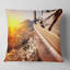 Yacht Sailing against Sunset - Sea & Shore Printed Pillow-29963115-29961419