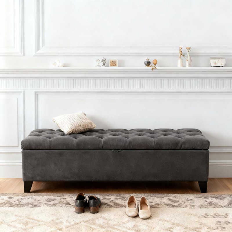 BANC DE RANGEMENT, Gris foncé