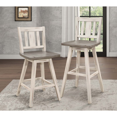 Ensemble de 2 chaises pivotantes à 360 degrés à hauteur de comptoir
