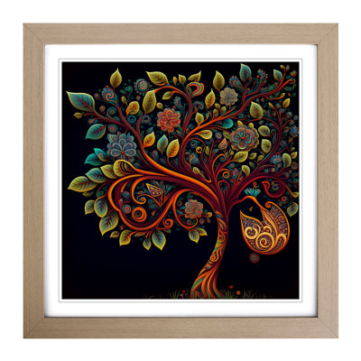 Apple Tree Paisley Art - Framed Print