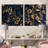 Cobalt Blue Gilded Frames Victorian Pattern - Abstract Botanicals Square Collage Set Of 2-101865370-101865376