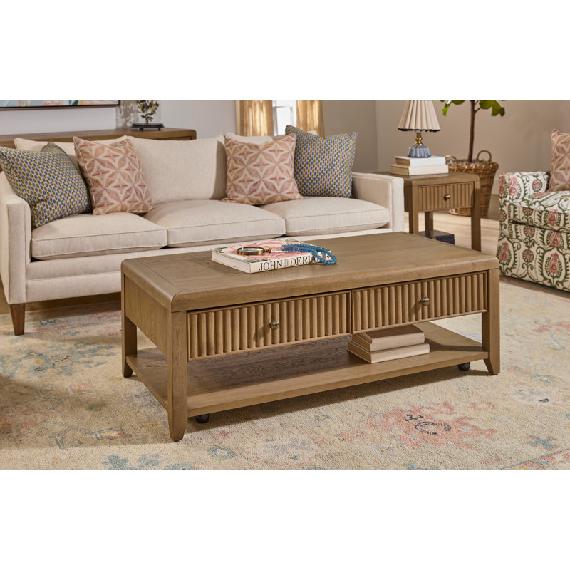 Drift Rectangular Coffee Table With Casters
