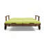 Chaise longue double avec roulettes et accoudoirs en bois-2086702061
