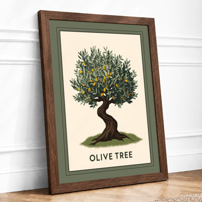 Olive Tree Botanical - Framed Print
