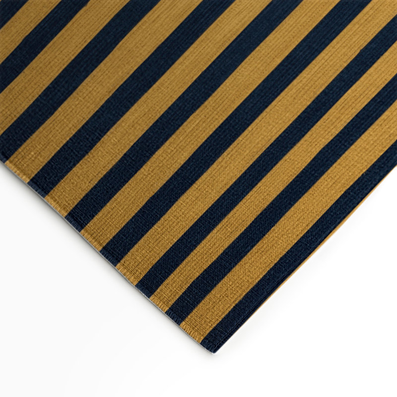 Tapis intérieur / extérieur brun HorizontalStripes, Rectangulaire 3 pi x 5 pi