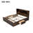 King Size Wood Platform Bed With Multi Headboard, , And Drawer - Strong Build, Antique Color, No Box Spring Ports Drawers, Needed, Stylish Look-862615853