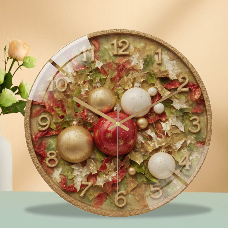Horloge murale en verre 12 po