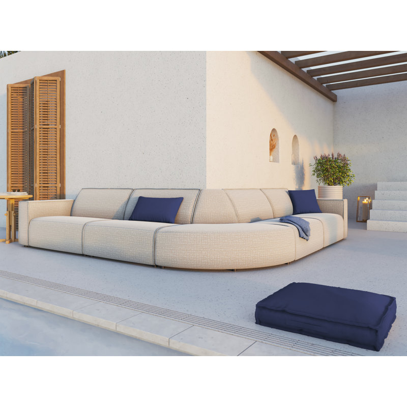 Calme Jardin Seat Cushion, Dark Blue