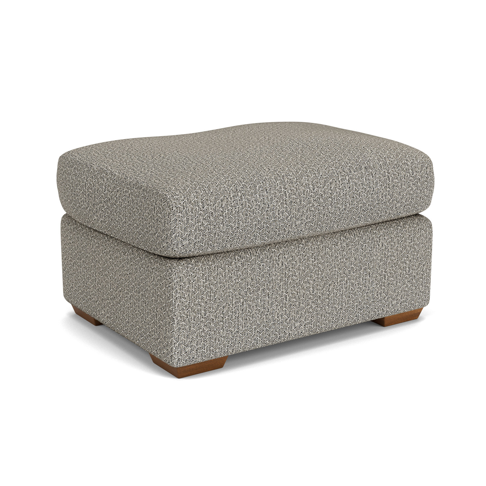 Upholstered Ottoman, Gray Polypropylene/Olefin