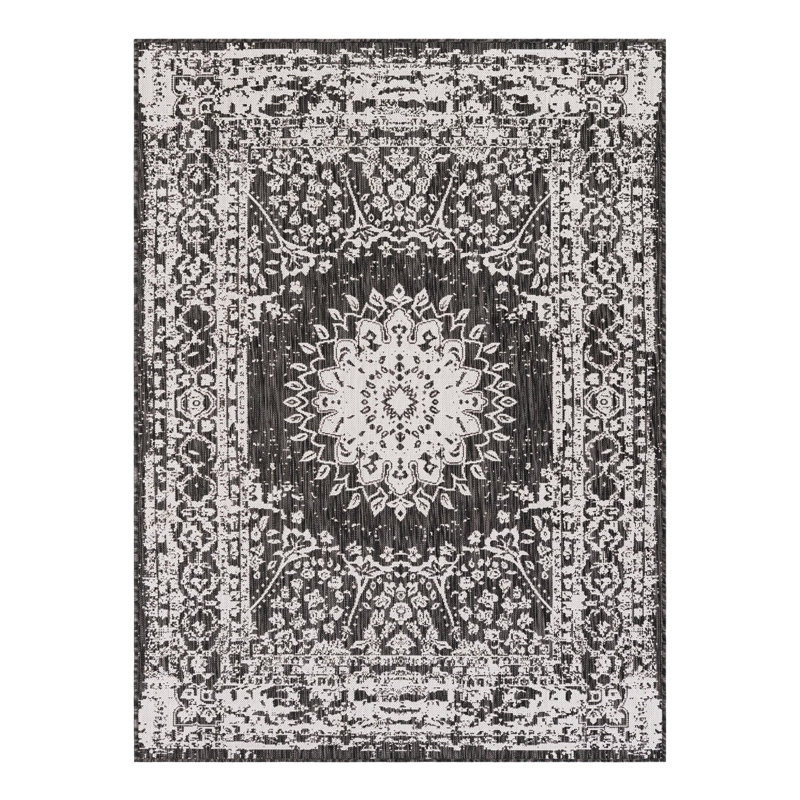 Tapis intérieur / extérieur Ornate Lamotte, Rectangle 5 pi 3 po x 7 pi 1 po